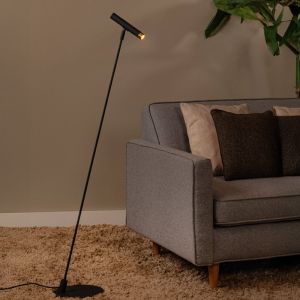 Lampadaire moderne noir, Alec, avec interrupteur