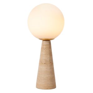 Lampe de table moderne taupe, Evin, avec interrupteur