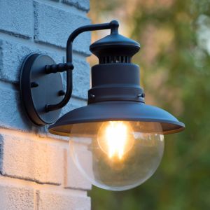 Luminaire extérieur moderne noire, Figo, IP44