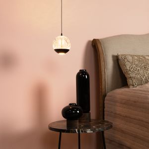 Suspension moderne noire, Sentubal, 6,3W, 2700K LED