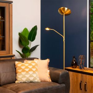 Lampadaire liseuse moderne doré, Zenith, 20W, 3000K LED
