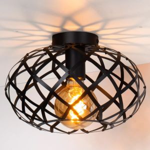 Lampe plafond moderne noire, Wolfram