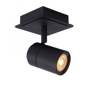 Spot plafond salle de bain moderne noir, Lennert, IP44