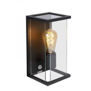 Applique extérieur avec détecteur de mouvement moderne anthracite, Claire, IP54