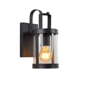 Applique murale moderne noire, Lindelo, IP23
