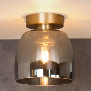 Lampe plafond rétro dorée, Tyler, IP44