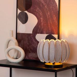Lampe de table moderne grise, Spencer, avec interrupteur
