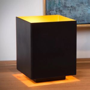 Lampe de table moderne dorée, Suzy, avec interrupteur