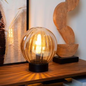 Lampe de table rétro ambre, Monsaraz, avec interrupteur