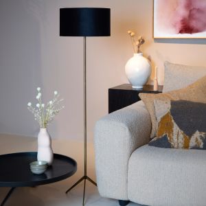 Lampadaire moderne noir, Tondo, avec interrupteur
