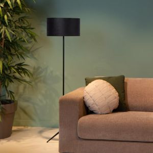 Lampadaire moderne noir, Tondo, avec interrupteur
