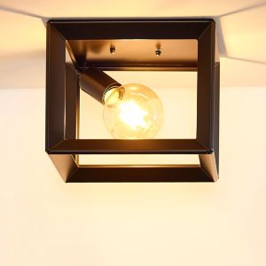 Lampe plafond rétro grise, Thor