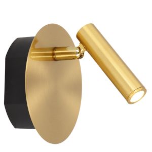 Lampe de chevet moderne doré, Jolijn, 2W, 3000K LED, avec interrupteur