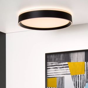 Lampe plafond moderne noire, Nuria, 24W, 2700K LED