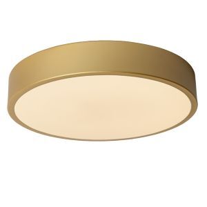 Lampe plafond moderne dorée, Unar, 18W, 2700K LED, gradable en 3 étapes