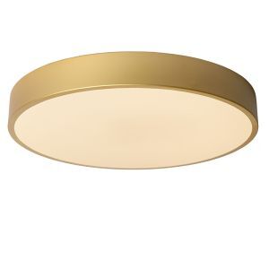 Lampe plafond moderne dorée, Unar, 24W, 2700K LED, gradable en 3 étapes