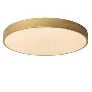 Lampe plafond moderne dorée, Unar, 36W, 2700K LED, gradable en 3 étapes