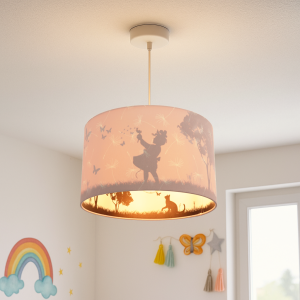 Suspension pour enfants rose en tissu, Butterfly