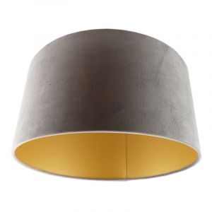 Abat-jour en velours d'or Milene, Tissu, moderne