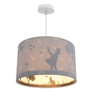 Suspension pour enfants grise en tissu, Butterfly