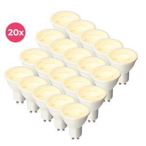 20-pack LED blanche GU10 place Antonie, 3W, 2700K
