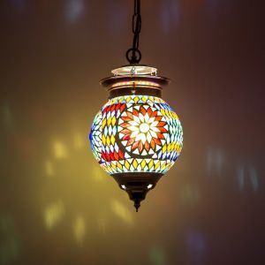 Suspension orientale multicolore mosaïque, Nisrin