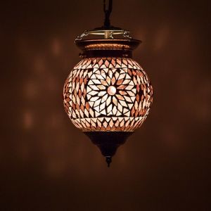 Suspension orientale violette mosaïque, Nisrin