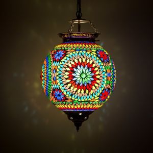 Suspension orientale multicolore mosaïque, Aziza