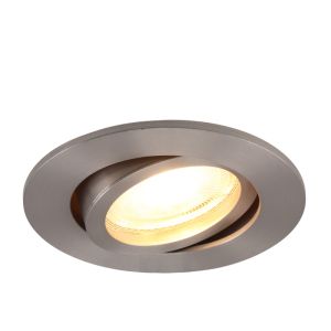 Spot encastré chromé en aluminium, Onno