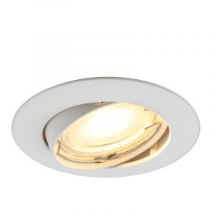 Spot encastré blanc en aluminium, Rudo