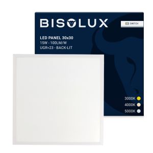 Panneau LED 30x30 - 100 lm/W - UGR<23 - blanc réglable