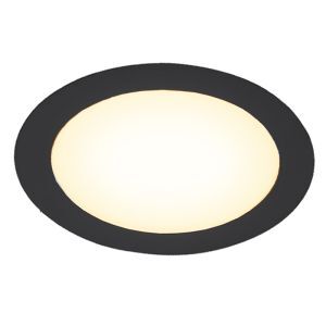 Downlight en aluminium noir, Umbriel, 9W, 3000K LED, IP44
