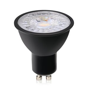 Ampoule LED GU10 gradable Antonie, noir, 5W, 3000K