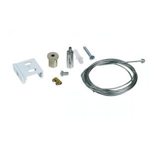 Kit de suspension pour éclairage sur rail triphasé, 5 mètres, blanc, Pro