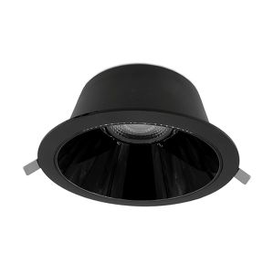 Downlight noir en aluminium, Maud, 20W, white switch LED, IP22