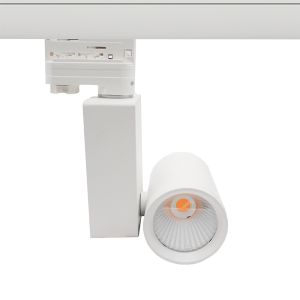 Spot blanc triphasé Deena, 18W, 3000K, Pro