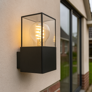 Luminaire extérieur noire moderne, Sanel, IP44