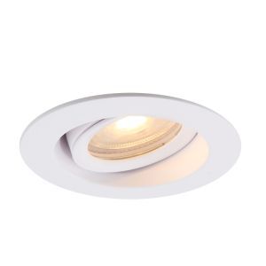 Spot encastré salle de bain blanc en aluminium, Jorin, IP65