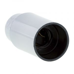 Raccord E14 lisse, blanc