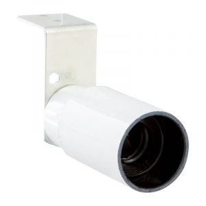 Raccord E14 avec support à angle droit, blanc