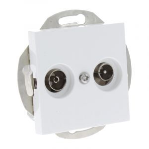Q-Link S-Line Socket Radio / TV intégrée, blanc polaire