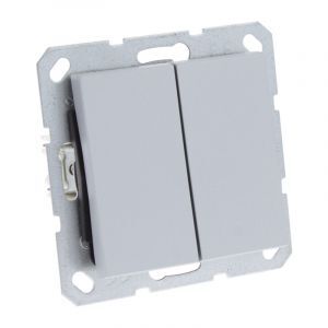 Interrupteur / interrupteur intégré Q-Link S-Line Switch, couleur gris / aluminium