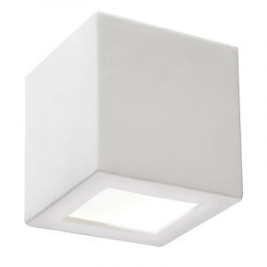 Applique up and down en verre blanche, Caitlin