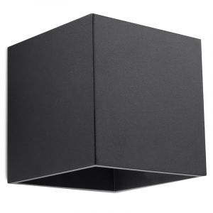 Applique up and down en aluminium noire, Andro