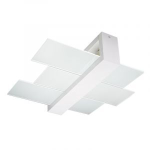 Plafonnier en verre blanc, Fouzia