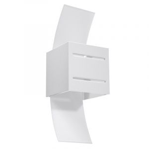 Applique up and down en aluminium blanche, Jasmien