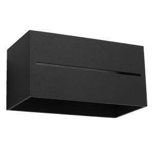 Applique up and down en aluminium noire, Jacky