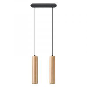 Suspension en bois marronne, Francina