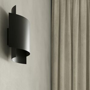 Applique up and down en aluminium noire, Julissa