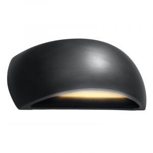 Applique up and down en verre noire, Laurenz